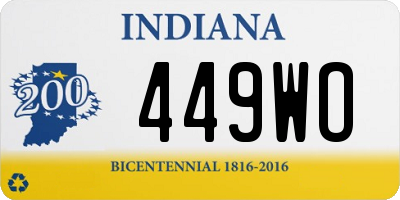 IN license plate 449WO
