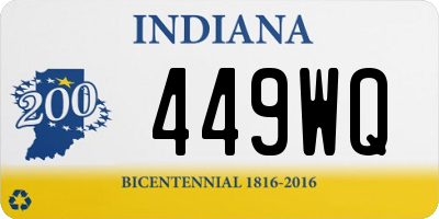 IN license plate 449WQ
