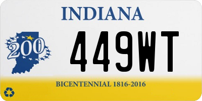 IN license plate 449WT