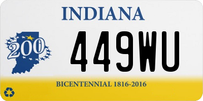 IN license plate 449WU