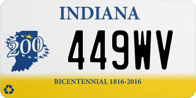 IN license plate 449WV