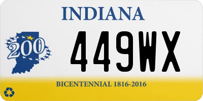 IN license plate 449WX