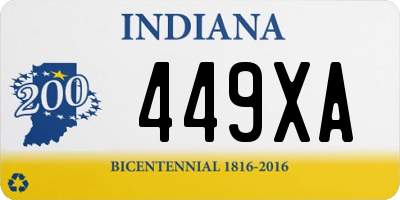 IN license plate 449XA