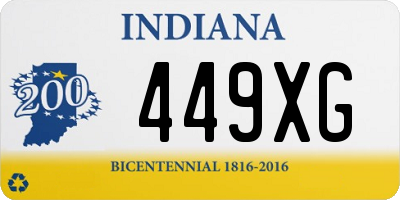 IN license plate 449XG