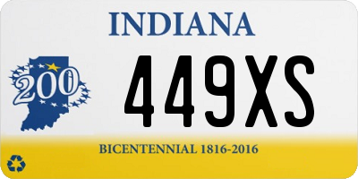 IN license plate 449XS