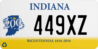 IN license plate 449XZ