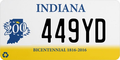 IN license plate 449YD