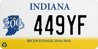 IN license plate 449YF