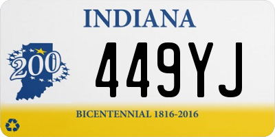 IN license plate 449YJ