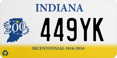 IN license plate 449YK