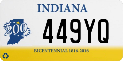 IN license plate 449YQ