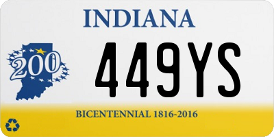 IN license plate 449YS