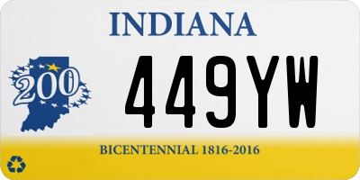 IN license plate 449YW