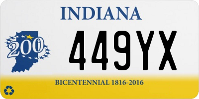 IN license plate 449YX