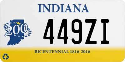 IN license plate 449ZI