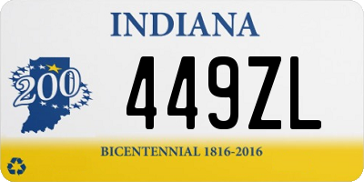 IN license plate 449ZL