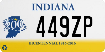 IN license plate 449ZP