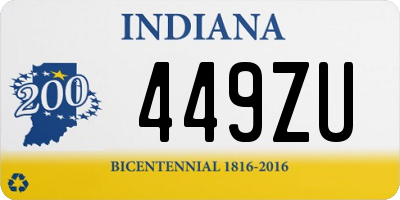 IN license plate 449ZU