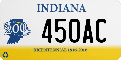 IN license plate 450AC