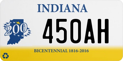 IN license plate 450AH