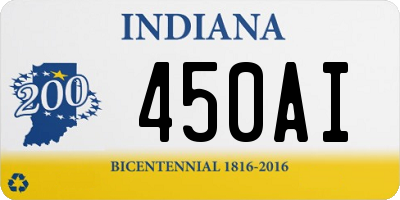 IN license plate 450AI