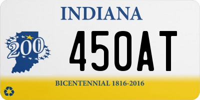 IN license plate 450AT