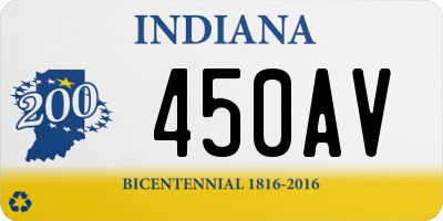 IN license plate 450AV