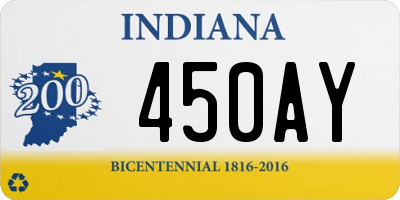 IN license plate 450AY