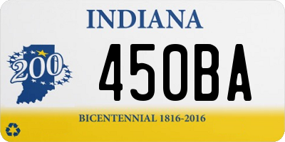 IN license plate 450BA