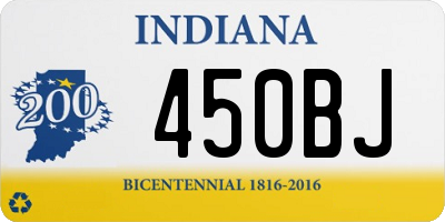 IN license plate 450BJ