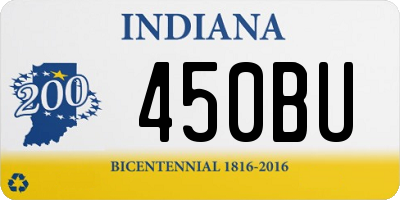IN license plate 450BU