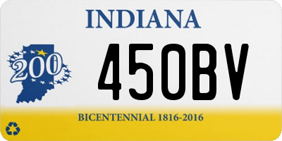 IN license plate 450BV