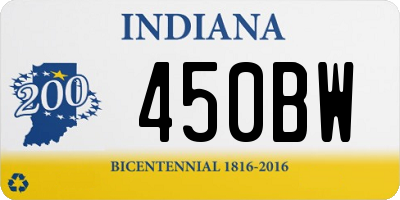 IN license plate 450BW