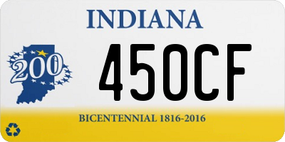 IN license plate 450CF