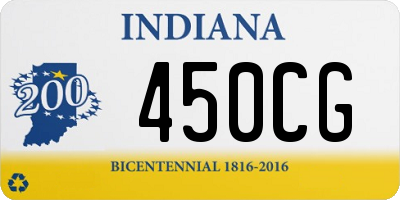 IN license plate 450CG