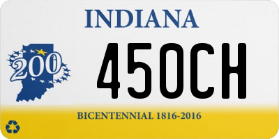 IN license plate 450CH