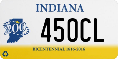 IN license plate 450CL