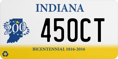 IN license plate 450CT