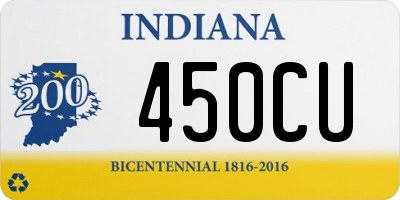 IN license plate 450CU