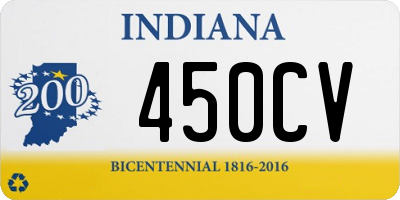 IN license plate 450CV