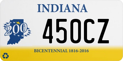 IN license plate 450CZ