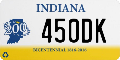 IN license plate 450DK