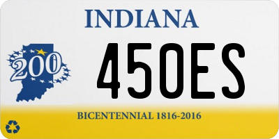 IN license plate 450ES