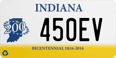 IN license plate 450EV