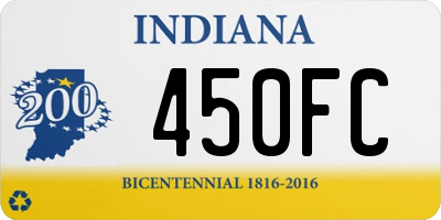 IN license plate 450FC