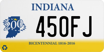 IN license plate 450FJ