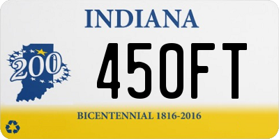 IN license plate 450FT