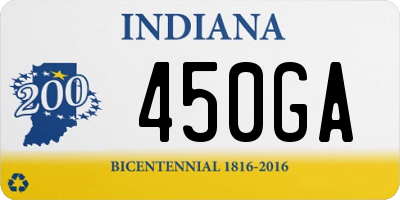 IN license plate 450GA