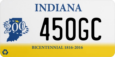 IN license plate 450GC