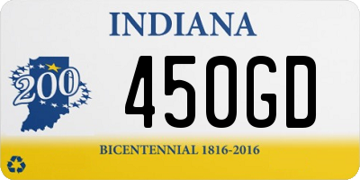 IN license plate 450GD